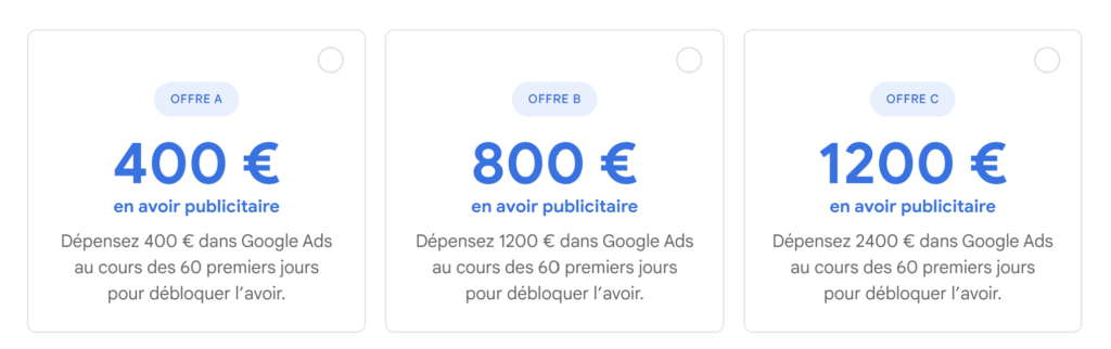 code promo google ads 1200€