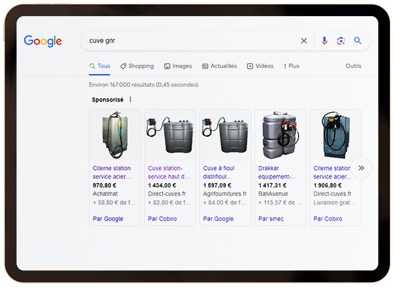 Google Shopping - Annonces produits