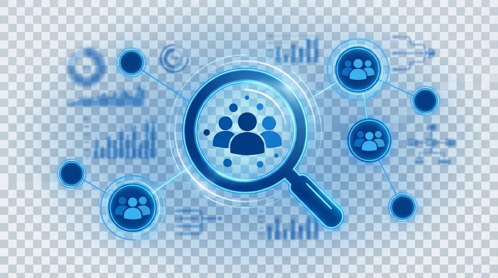 Guide complet des audiences Google Ads - Illustration de ciblage d'audience avec segments interconnectés